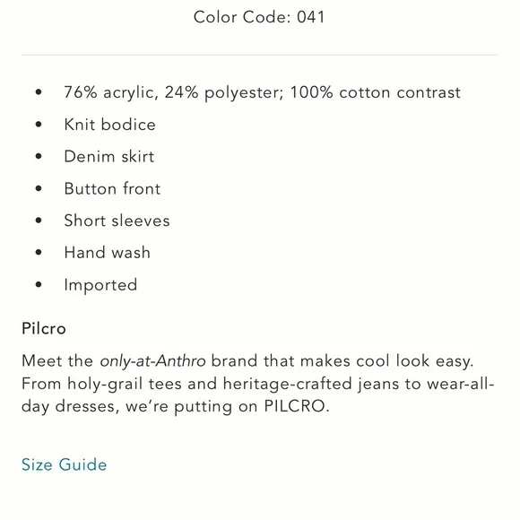 Anthropologie Pilcro Denim Sweater Shirt Dress - Picture 5 of 5